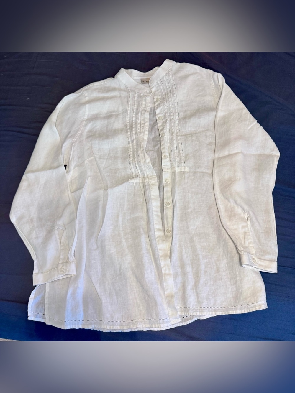 L.L.Bean White Linen Button Down Women’s Plus Size 1X